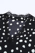 Floral Scalloped V Neck Short Sleeves Top